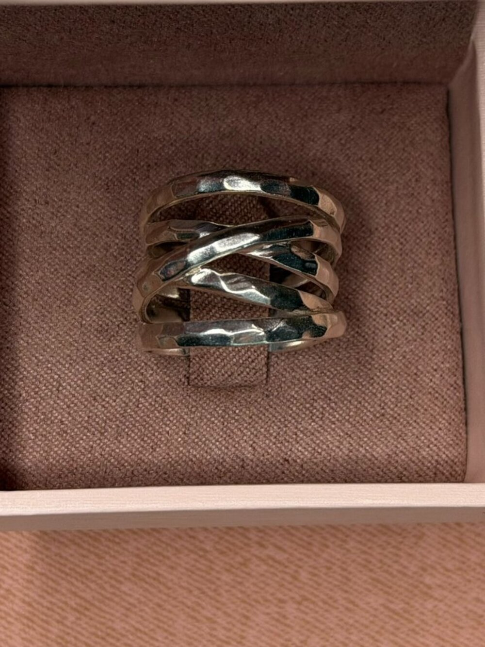 Silpada Silver-Tone Stacked Statement Ring - Size 7 - Picture 3 of 7